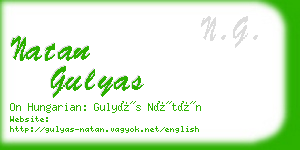 natan gulyas business card